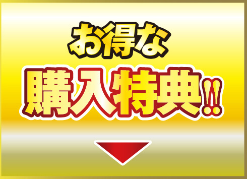 お得な購入特典！！